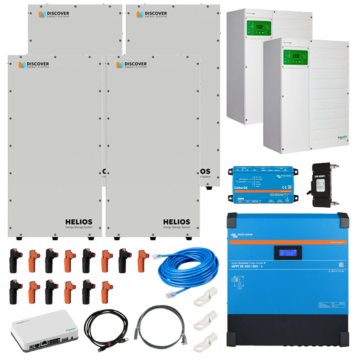 BUNDLE & SAVE: Large Off-grid Solar Kit 13.6kW / 64kWh; Schneider XW Pro + Discover HELIOS + Victron