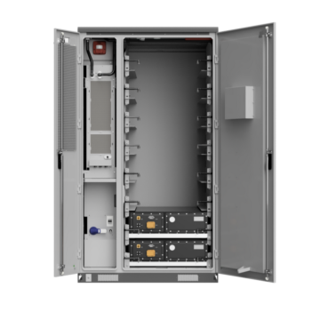 Discover Energy AES CAB-106 106 kWh LiFePO4 commercial battery cabinet, outdoor IP55