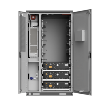 Discover Energy AES CAB-160 160 kWh LiFePO4 commercial battery cabinet, outdoor IP55