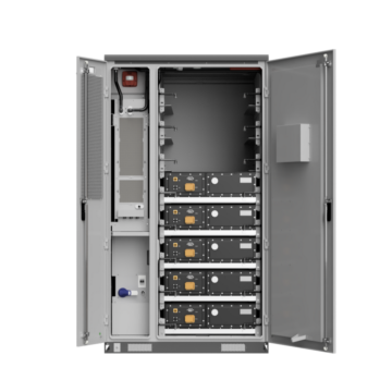 Discover Energy AES CAB-266 266 kWh LiFePO4 commercial battery cabinet, outdoor IP55