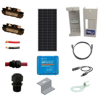 RV Solar Charging Kit - 220W Lumera Solar Module, 15A Victron Charger Controller, Wiring & Breakers