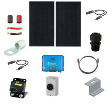 RV Solar Charging Kit - 870W Mission Solar Module, 60A Victron Charger Controller, Wiring & Breakers
