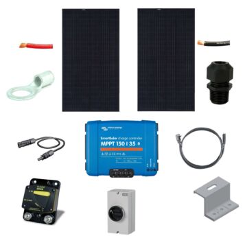 RV 24V Solar Charging Kit - 870W of Mission Solar Module, 35A Victron Charger Controller, Wiring & Breakers
