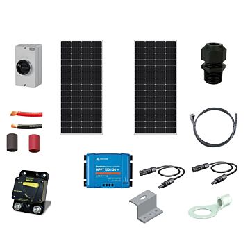 RV Solar Charging Kit - 440W of Lumera Tech Solar Module, 30A Victron Charger Controller, Wiring & Breakers