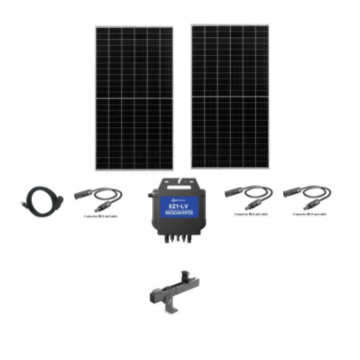 NAZ Balcony Solar Roof Mount Kit with APsystems EZ1 Microinverter with 870W of Solar
