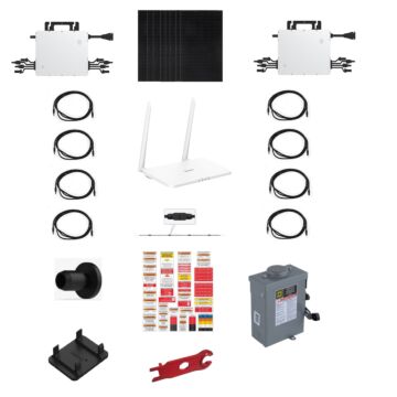 Grid-Tie Solar Power Kit With 3,560 Watts of Canadian Solar Modules and Hoymiles HMS-2000-4T-NA Microinverters