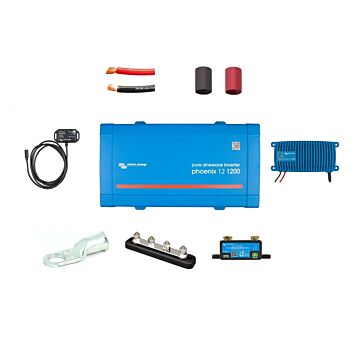 Van 12V Solar Inverter Kit - 1200 watt Victron Energy Inverter, 25A Victron Charger, Wiring & Breakers