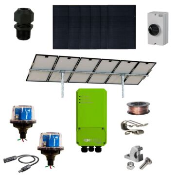 NAZ Solar pumping kit - 2.67kW Canadian Solar Modules, ENFusion AC-DC Cell 2000 and Modules Racking.