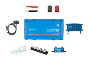 NAZ 12 Volt 30 Amp Inverter Charging System Kit - 1200 watt Inverter, 30A  Controller, Wiring & Breakers