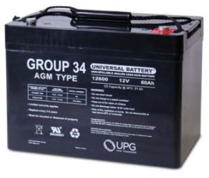 Batería gel AGM 12V 60Ah C10 ciclo profundo First Power LFP1260SSG
