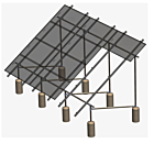 Tamarack Solar 90804-A Ground mount kit GM Kit 4 Module Add