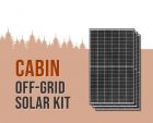 Cabin Off-Grid Solar Power Kit With 2220 Watts of Panels and 3,500 Watt 24VDC 120VAC Inverter Power Panel