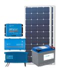 RV Solar Kit Turnkey System - 360W Solar Array, 1200VA 12V Victron, 12V Phoenix, 100Ah Discover Lithium, Wiring & Breakers