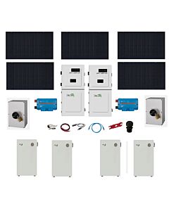 Hybrid Off-Grid / Grid-Tie Solar Kit - 17.8kW of Canadian Solar, dual 15kW MidNite AIO, and 64 kWh MidNite PowerFLO Lithium Battery Bank