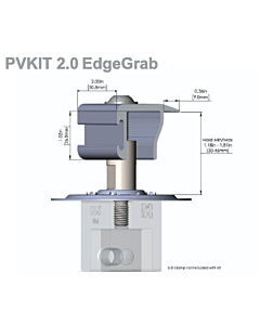 S-5! PVKIT 2.0 EdgeGrab BLK &ndash; Black Solar Panel End Clamp