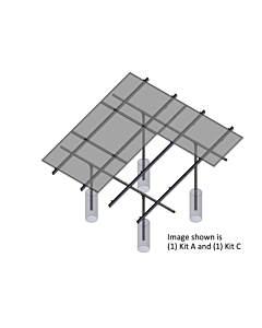 Tamarack Solar 91573-A GM Kit X-3IN - Extra rail for 3 Modules for 3-IN Pipe