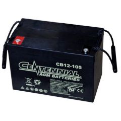 Centennial CB12-105 12V Sealed AGM VRLA Deep Cycle Battery