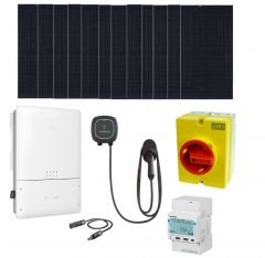 5kW EV Charging System - 4.8kW of REC Solar, 5kW GoodWe Inverter and 40A Pulsar Plus charger