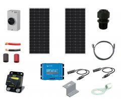 RV Solar Charging Kit - 400W of Solarland Solar Module, 30A Victron Charger Controller, Wiring & Breakers
