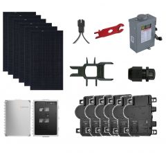 Grid-Tie Solar Power Kit With 2400 Watts of Panels and Enphase IQ8A Microinverters