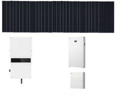 Grid-tied Solar Kit & Energy Storage System - 11.2 kW Array of REC Solar Modules, 9.6kW GoodWe and LG Home 8 ESS