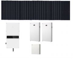 Grid-tied Solar Kit & Energy Storage System - 11.2 kW Array of REC Solar Modules, 9.6kW GoodWe and Two LG Home 8 ESS