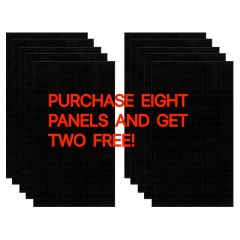 10 For The Price of 8! - Hanwha Q.PEAK DUO BLK ML-G10+395 Watt Monocrystalline Solar Panels