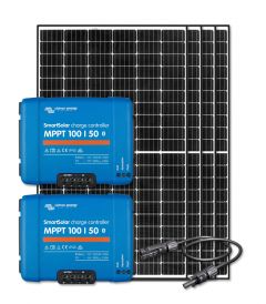 RV Solar Kit Charging System - 1320W Solar Array, 2x50A Victron Charge Controller, Wiring & Breakers