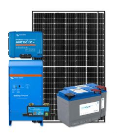 RV Solar Kit Turnkey System - 660W Solar Array, 2000VA Victron 12V MultiPlus, 200Ah Discover Lithium, System Monitoring, Wiring & Breakers