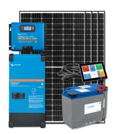 RV Solar Kit Turnkey System - 1460W Solar Array, 3000VA Victron 12V MultiPlus-II, 400Ah Discover Lithium, System Monitoring, Wiring & Breakers