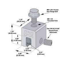 S-5! S-5-E Mini Roof Clamp for Double-Folded Standing Seam Roof Profiles