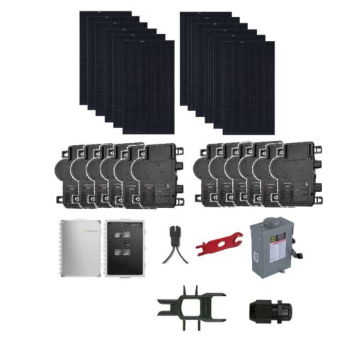 Grid-Tie Solar Power Kit With 5340 Watts of Panels and Enphase IQ8A Microinverters