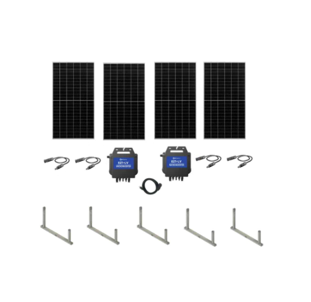 NAZ Balcony Solar Ballast Rack Kit with APsystems EZ1 Microinverter and 1740W of Solar