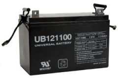 UPG Universal Battery UB121100 110 Amp-hours 12V Sealed Lead Acid AGM Battery with Stud Terminals