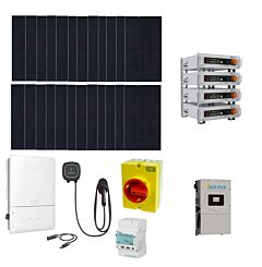 10kW EV Charging System - 10kW of REC Solar, 5kW GoodWe Inverter, Sol Ark 12K Inverter and 40A Pulsar Plus charger with Pytes-V5 Batteries