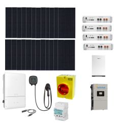9.6kW EV Charging System - 9.6kW of REC Solar, 5kW GoodWe Inverter, Sol Ark 12K Inverter and 40A Pulsar Plus charger with Pytes-48100R Batteries