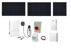 8kW EV Solar+Battery Charging System Supports - 8kW of REC Solar, 7.7kW GoodWe inverter, LG Home 8 ESS with LG Smart Energy Box  and Pulsar Plus 48A EV Charger