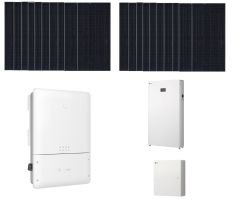 Grid-tied Solar Kit & Energy Storage System - 8.4 kW Array of REC Solar Modules, 7.7kW GoodWe and LG Home 8 ESS