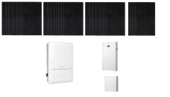 Grid-tied Solar Kit & Energy Storage System - 11.7 kW Array of REC Solar Modules, 9.6kW GoodWe and LG Home 8 ESS