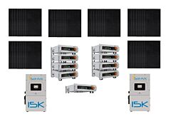 Hybrid Off-Grid / Grid-Tie Solar Kit - 20.16kW of REC Solar, 15kW Sol-Ark, and 45 kWh Pytes Lithium Battery Bank