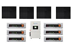 Hybrid Off-Grid / Grid-Tie Solar Kit - 13.4kW of REC Solar, 15kW Sol-Ark, and 30 kWh Pytes Lithium Battery Bank