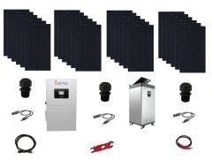 Hybrid Off-Grid / Grid-Tie Power Kit with Sol-Ark 15k-2P, 10,080 watts of PV and 18.5 kWh of Fortress Power Battery Storage
