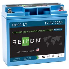 Relion RB20-LT Lithium Iron Phosphate Battery 20Ah 12VDC