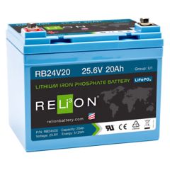 Relion RB24V20 Lithium Iron Phosphate Battery 20Ah 24VDC