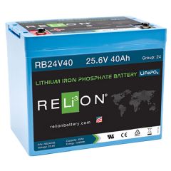 Relion RB24V40 Lithium Iron Phosphate Battery 40Ah 24VDC