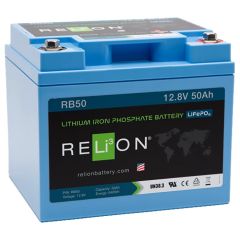 Relion RB50 Lithium Ion LiFePO4 Battery 12V 50Ah
