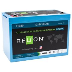Relion RB80 Lithium Ion LiFePO4 Battery 12V 80Ah