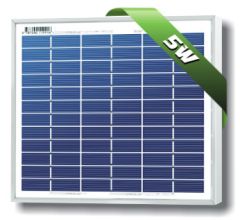 Solarland SLP005-12U 5 Watt 12 Volt Polycrystalline Solar Module