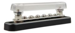 Victron Energy Busbar Rated for 150 Amp with 2 Terminals and 10 screws plus cover