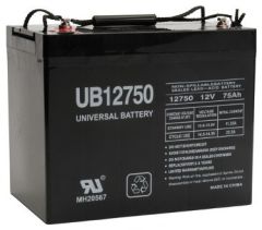 Universal Battery 75 Amp-hours 12V AGM Sealed Battery With Bolt Terminals